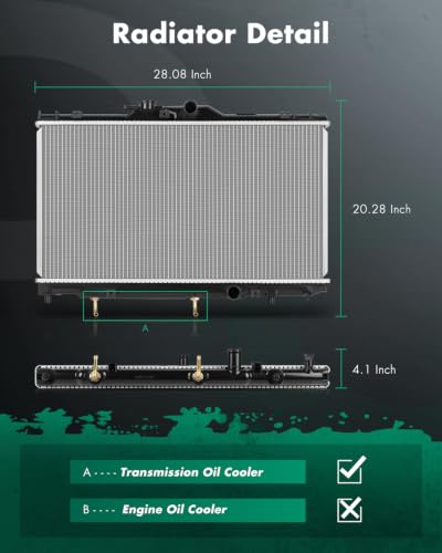 SCITOO Engine Cooling Radiator compatible with Toyota Corolla 1998-2002 - size: 2198