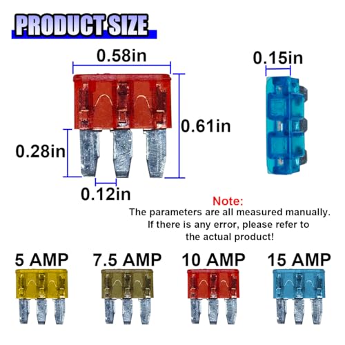 YoRise 20PCS AMP APT ATR Micro 3-Prong Car Blade Fuse (30A)