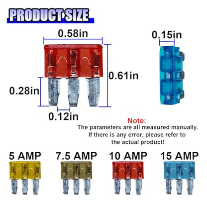 YoRise 20PCS AMP APT ATR Micro 3-Prong Car Blade Fuse (30A)