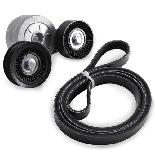 Serpentine Drive Belt Tensioner Kit for Jeep Liberty KJ V6 3.7L 2002-2006 - size: 2002-2006 for Liberty