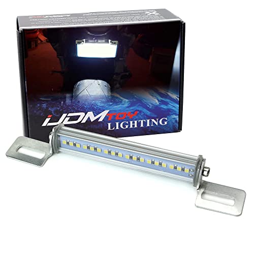 iJDMTOY Universal Frame Mount LED License Plate Light For Motorcycle Bike - style: White