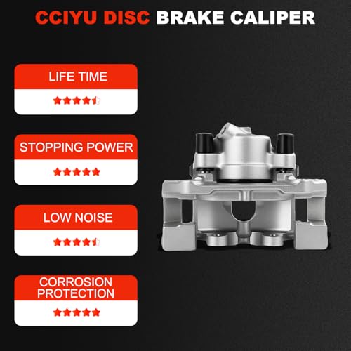 cciyu Front Right Disc Brake Caliper Assembly w/Bracket 19B1618A - size: Front Right[19B1618A]