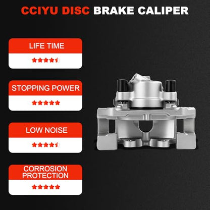 cciyu Front Right Disc Brake Caliper Assembly w/Bracket 19B1618A - size: Front Right[19B1618A]