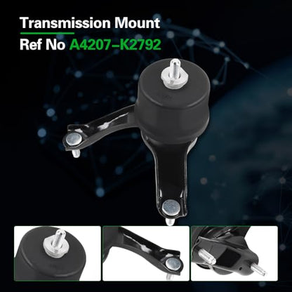 Engine Motor and Transmission Mount Kit Compatible with 2007-2010 Sienna - size: A4239HY A62036HY A4207 A4266
