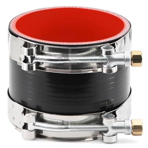 Silicone Straight Hose 3 1/2 inch(89mm) Coupler, Rubber 4-ply Reinforced 3 inch Length Pipe 3.5×3 Air Intake Exhaust Hose Turbo Intercooler Coolant Radiator Tubing with Stainless Steel T-Bolt Clamps - size: 3.5 Inch