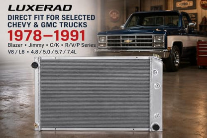 4 Rows Aluminum Radiator for 1978-1991 Che vy Blazer GMC Jimmy - size: 67