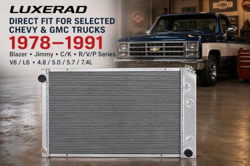 4 Rows Aluminum Radiator for 1978-1991 Che vy Blazer GMC Jimmy - size: 67