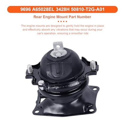 Engine Motor Mount Set ,Replaces A4575EL A65003 A4577 A4561 A65028EL - size: Accord 12-08 3.5L