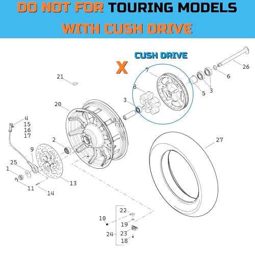 FatFlex 18"×3.5" Gold Rear Wheel Fat Spokes for Harley - color: 18" x 3.5",Gold+Gold+Gold