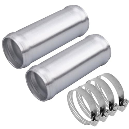 AC PERFORMANCE OD 1.5" Aluminum Tube Hose Joiner 2PCS with Clamps - size: 1.5" (38mm) - 2PCS