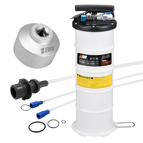 EWK 6.5L Pneumatic/Manual Oil Extractor Pump & 32mm Oil Filter Wrench - size: 6.5L + 32mm Oil Filter Wrench