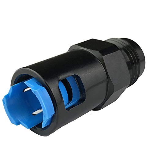 Fuel Line 8AN Male to 3/8 SAE Quick Connect/Disconnect Female Push On EFI Pushlock Fuel Rail Line Hose Fitting Adapter LS LS1 LS3 Aluminum Black Anodized -8 AN to 3/8 inch - color: Black+Blue, size: 8AN to 3/8
