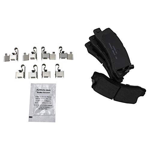 TRQ Front and Rear Brake Pad and Rotor Set Ceramic Vented Solid Rotors - style: BKA11815