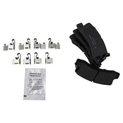 TRQ Front and Rear Brake Pad and Rotor Set Ceramic Vented Solid Rotors - style: BKA11815