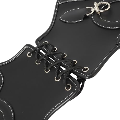 Motorcycle Leather Heat Saddle Shield Deflectors Fit for Harley Touring Road Electra Street Glide Sportster Honda, Black