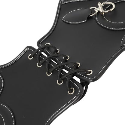 Motorcycle Leather Heat Saddle Shield Deflectors Fit for Harley Touring Road Electra Street Glide Sportster Honda, Black