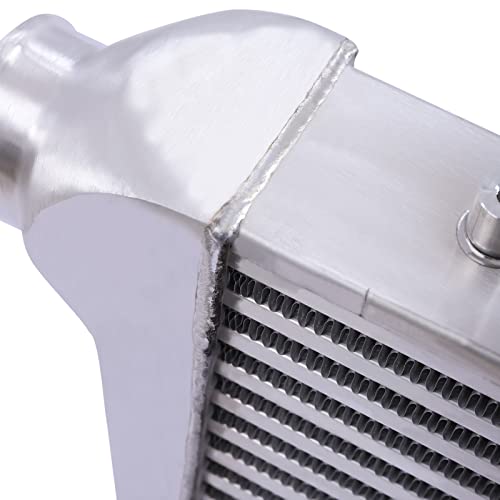 2.50 Inch Inlet/Outlet Diameter, Universal Aluminum Intercooler 25x12x3 inch, Turbo Under the Front of the Car Mount Universal Aluminum Intercooler Cooling Kit - size: 25x12x3-2.5 inch