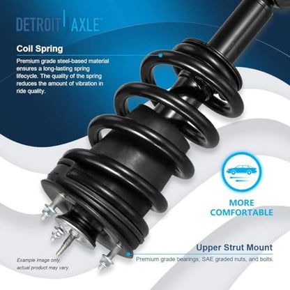 Detroit Axle - 4WD Struts Shocks Kit for 2014-2018 Chevy Silverado 1500 - size: 6AQS47172-V1/ strut shock sway kit