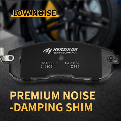 Ceramic Front Brake Pads Set Compatible with Nissan Altima/Cube/Juke/Sentra/Maxima/Versa/ 350Z,For INFINITI G35/ I35/ I30,For 2009-2014 Suzuki SX4/2012 SX4 Crossover (D815) - color: HZ815