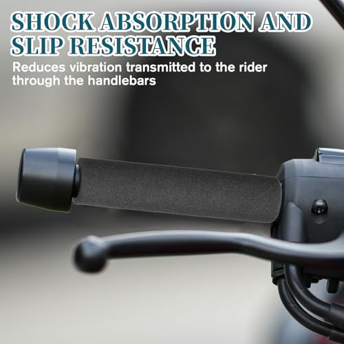 Foam Handle Grips, 2Pcs Motorcycle Handlebar Grips Motorcycle Hand Grip Sponge Covers Anti-Slip Handlebar Grip Fit for 1-1.2 Inch