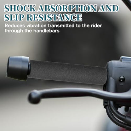 Foam Handle Grips, 2Pcs Motorcycle Handlebar Grips Motorcycle Hand Grip Sponge Covers Anti-Slip Handlebar Grip Fit for 1-1.2 Inch