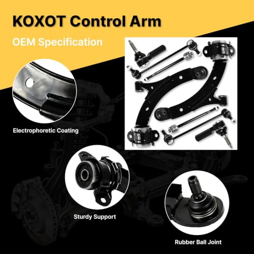 8pc Front Lower Control Arm Ball Joint Stabilizer Sway Bar Links Assembly Outer Inner Tie Rod Compatible with Ford Mustang 2011 2012 2013 2014#OE K622155 K622156 EV800801 ES80805 K80899 - size: 8PC-11-14 Mustang&14 Mustang GT