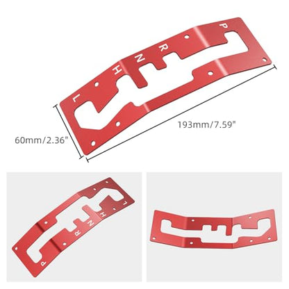 NICECNC Shift Shifter Gate Plate Panel with Gear Letter Red - color: red
