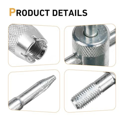 4-in-1 Stainless Steel Tire Valve Stem Tool, Multifunctional Valve Core Remover, Puller & Screwdriver Wrench, Tire Repair Accessories for Car, Motorcycle, Bicycle