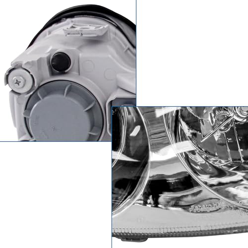 PartsFlow Left And Right Side Headlights For 2002 2003 2004 2005 Hyundai Sonata Chrome Housing Clear Reflector Halogen Headlamps HY2503126 HY2502126 - color: For 02-05 Hyundai Sonata