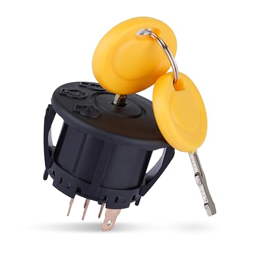 BlueStars 725-12066 Ignition Switch 3 Position 6 Pin with Keys - Compatible with Cub Cadet Cadet ZT1-42 ZT1-46 ZT1-50 ZT1-54 ZT2-50 ZT2-54 MTD Z510 Z530 Z550 Z560 Z5200 - Replaces 725P12066 925-12066 - size: 725-12066 - 6 Terminals