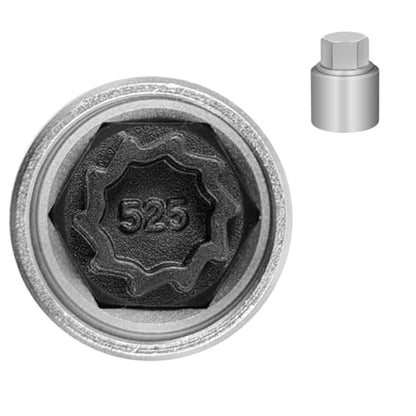 525 Wheel Locking Nut Key for VW, Socket Adapter (OD 28mm-ID 25mm) - size: Socket 525