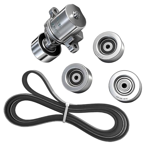 Serpentine Belt Kit With Drive Belt Tensioner And Idler Pulleys For Toyota - size: 90K39424