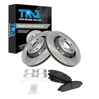 TRQ Front Brake Pad and Rotor Set Ceramic - style: BKA39485
