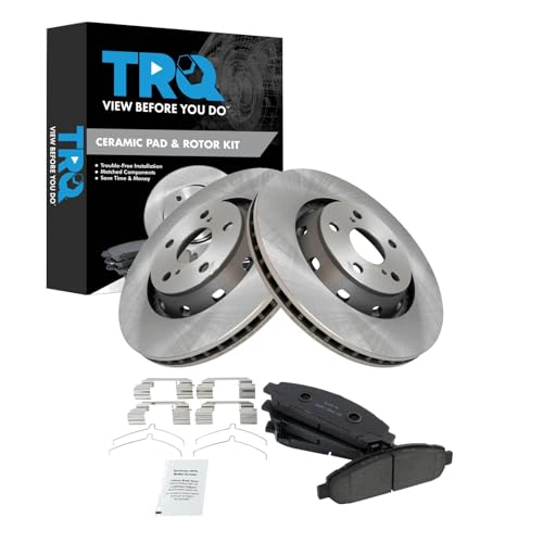 TRQ Front Brake Pad and Rotor Set Ceramic - style: BKA39485