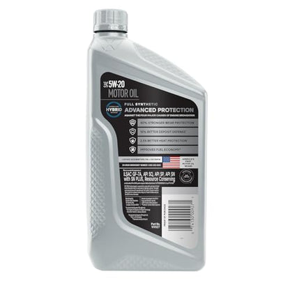 Valvoline Advanced Full Synthetic SAE 5W-20 Motor Oil 1 QT - size: 1 QT, style: Advanced Protection