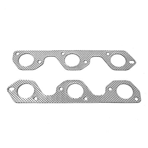 DNA Motoring GKTSET-JCW0738 Aluminum Exhaust Manifold Header Gasket Set Replacement,Metallic