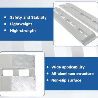 Silscvtt 2 Pcs 60 Inch x 12 Inch Aluminum Trailer Ramps
