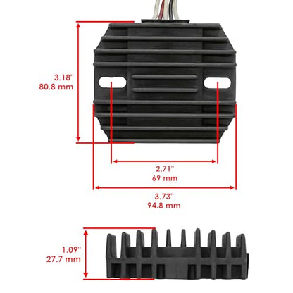 Caltric Stator and Regulator Rectifier with Gasket Compatible With Yamaha V-Star 650 Custom Xvs650 2001-2003