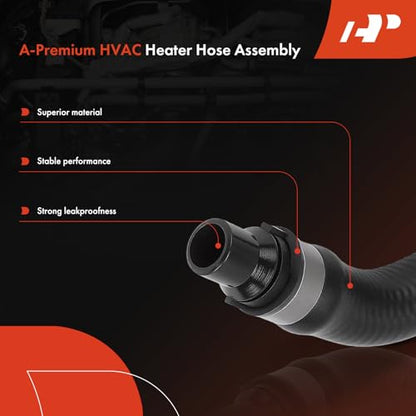 A-Premium Engine to Connector HVAC Heater Hose Pipe Assembly with Clamp