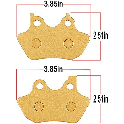 Brake Pads Heavy-duty Ceramics for Harley Davidson 2000-2007 Touring Flhtcu-i Electra Glide Ultra, 2 Front + 1 Rear Replacement Brake Pads Set