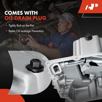 A-Premium Engine Oil Pan Sump with Drain Plug - style: Oil Pan Only