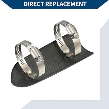 Muffler Heat Guard with Clamp/Exhaust Pipe Head Shield Cover for Motorcycle/Heat Insulation Carbon Fiber 145x62mm / 1 Set Black