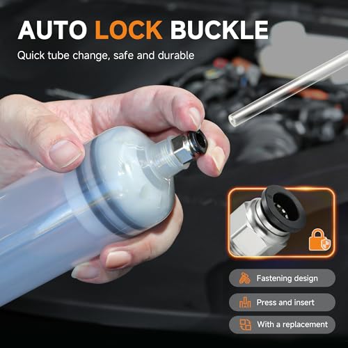 FOUR UNCLES Fluid Transfer Syringe for Automotive Oil Service 500cc - size: 500cc(58cm hose)