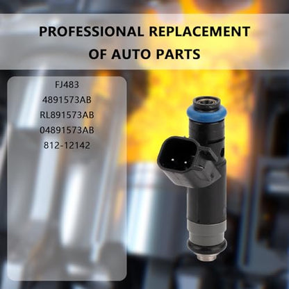 FJ483 Fuel Injector 1PC Compatible with Chrysler Dodge 2.0L 2.4L - color: Set of 1, size: FJ483