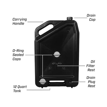 CHAPIN 78005 12-Quart Low-Profile Oil Drain Pan, Splash-Free Design - style: 12 Quart