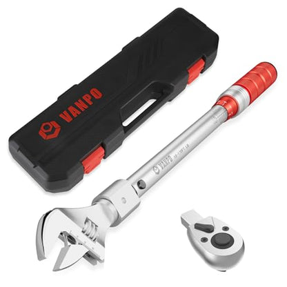 VANPO 1/2" HVAC Torque Wrench, 10-170 Ft-Lb, 38mm Jaw & Ratchet Head