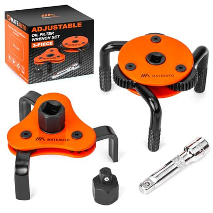 Universal 3-Jaw Oil Filter Wrench Set