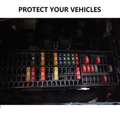 282 Pieces Car Fuses Assortment Kit - Blade Fuses Automotive - Standard & Mini & Low Profile Mini Size (2A/5A/7.5A/10A/15A/ 20A/30A/40AMP/ATC/ATO) Replacement Fuses for Marine, Auto, RV, Boat, Truck