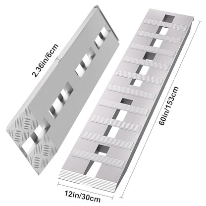 6000LBS Aluminum Loading Ramps 60x12 in, 19 lbs Motorcycle 2 Pack - size: 60x12inch