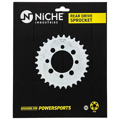 NICHE Drive Sprocket Chain Combo for Kawasaki Z125 Pro Front 14 Rear 30 Tooth 420 X-Ring 124 Links